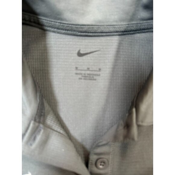 Nike Dri-Fit Polo Shirt Men's Medium Black 405 Logo Short Sleeve Golf Tennis - Picture 4 of 7
